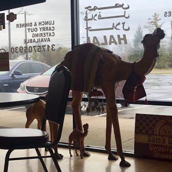 Sam's Gyros - Some cool decorations. Kids like the camels. - Mediterranean Near Me - Fishers, Indiana Sam's Gyros - Some cool decorations. Kids like the camels. - Mediterranean Near Me - Fishers, Indiana