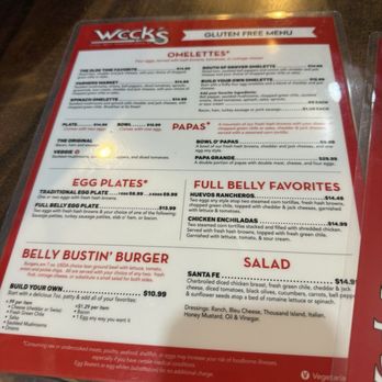 Weck's - Menu 1 - Breakfast & Brunch Near Me - Rio Rancho, New Mexico