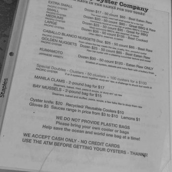 Tomales Bay Oyster Company - Menu - Seafood Markets Near Me - Marshall, California Tomales Bay Oyster Company - Menu - Seafood Markets Near Me - Marshall, California