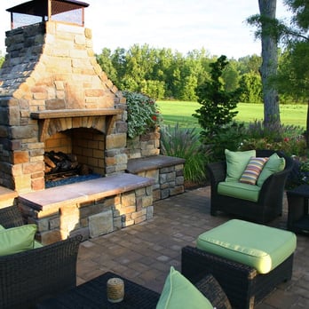 Nature's Way Landscaping - a patio with a fireplace - Landscaping Near Me - Stevensville, Michigan Nature's Way Landscaping - a patio with a fireplace - Landscaping Near Me - Stevensville, Michigan