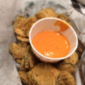 Flying Fish - Fried pickles - over salted - Seafood Near Me - Bentonville, Arkansas
