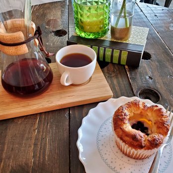 The Honeysuckle Coffee Co - Ethiopia purover, honey blueberry goat cheese cruffin - Coffee & Tea Near Me - Sandy, Utah The Honeysuckle Coffee Co - Ethiopia purover, honey blueberry goat cheese cruffin - Coffee & Tea Near Me - Sandy, Utah