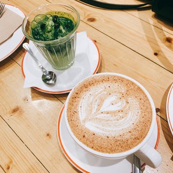 Elephant Grounds - Matcha Latte with Ice Cream and Masala Chai Latte - Cafes Near Me - Hong Kong, HK Elephant Grounds - Matcha Latte with Ice Cream and Masala Chai Latte - Cafes Near Me - Hong Kong, HK