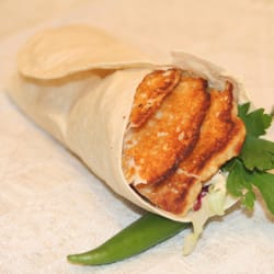 The Cheeky Pea - Halloumi cheese wrap with mix salads