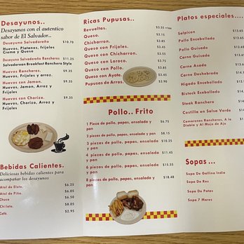 Un Rincon Centro Americano - Menu - Salvadoran Near Me - Garden Grove, California