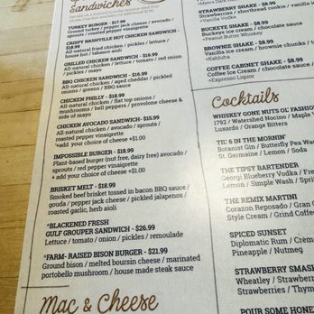 Flip Side - Fuller photo of left side of menu. - Burgers Near Me - Columbus, Ohio