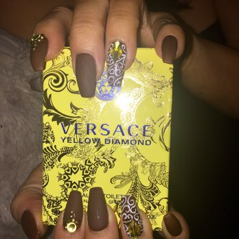 Skyller Nails and Spa - Versace Yellow Diamond inspired - Nail Salons Near Me - Riverside, California Skyller Nails and Spa - Versace Yellow Diamond inspired - Nail Salons Near Me - Riverside, California