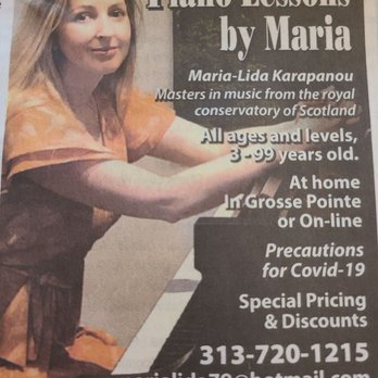 Piano Lessons By Maria - Gross pointe news add. - Musical Instruments & Teachers Near Me Piano Lessons By Maria - Gross pointe news add. - Musical Instruments & Teachers Near Me