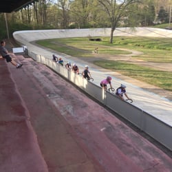 Kids lining up to ride miss and out.