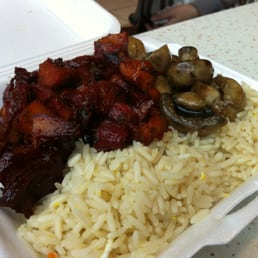 Bourbon Chicken w/ Rice and Mushrooms Bourbon Chicken w/ Rice and Mushrooms