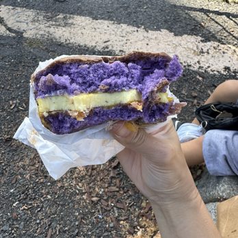 Macs By Icky - Bacon Egg & Cheese on UBE PANDESAL - Desserts Near Me - Union City, California Macs By Icky - Bacon Egg & Cheese on UBE PANDESAL - Desserts Near Me - Union City, California