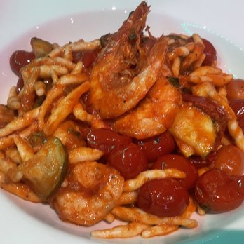 Mamma Roma Restaurante - Pasta, shrimp & zucchini dinner with pasta - Italian Near Me - Edinburgh, EDH