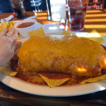 The Fat Burrito - Large "Macho" wet burrito! Absolutely huge, easily 3 meals for someone with a small to medium appetite. Well worth $19 - Mexican Near Me - HOLLAND, Michigan