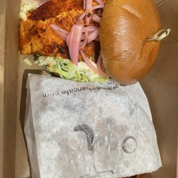 Salmon burger and sweet potato fries Salmon burger and sweet potato fries