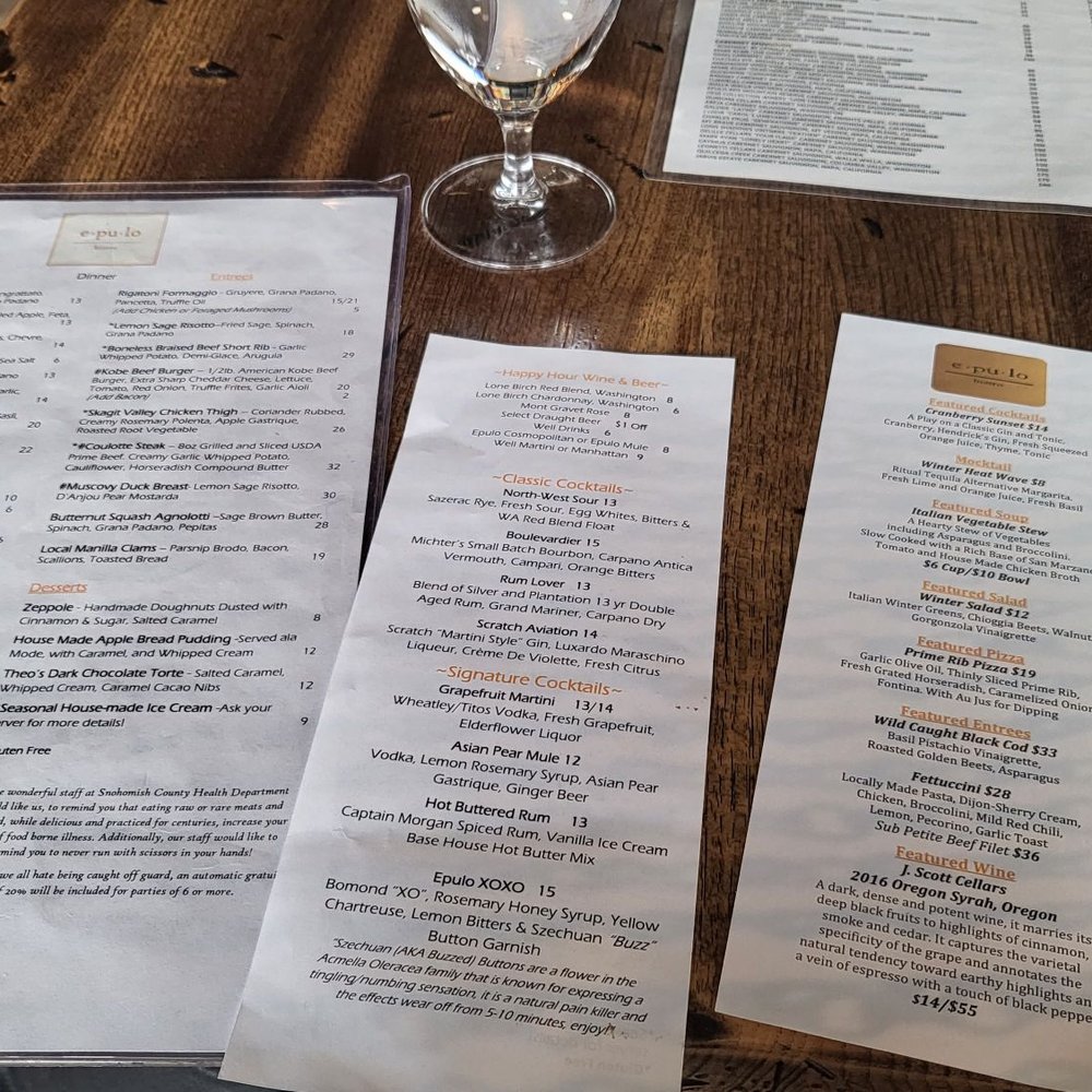 Epulo Bistro - Menu - Modern European Near Me - Edmonds, Washington Epulo Bistro - Menu - Modern European Near Me - Edmonds, Washington
