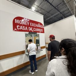 Money exchange inside Costco.