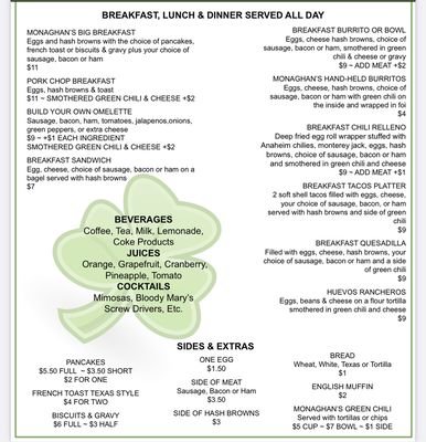 Menu photo 4 Monaghan's Bar and Grill Sheridan, CO