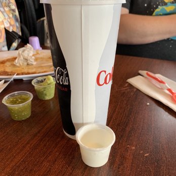 Tacos Ameca - Size of the side of sour cream that was $1, not worth it - Mexican Near Me - Gilroy, California Tacos Ameca - Size of the side of sour cream that was $1, not worth it - Mexican Near Me - Gilroy, California