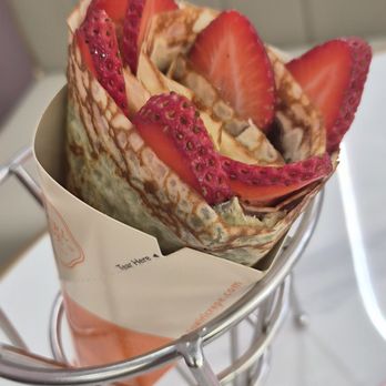 T-Swirl Crepe - Strawberry Dubai Nutella (#12) - Desserts Near Me - Alpharetta, Georgia T-Swirl Crepe - Strawberry Dubai Nutella (#12) - Desserts Near Me - Alpharetta, Georgia