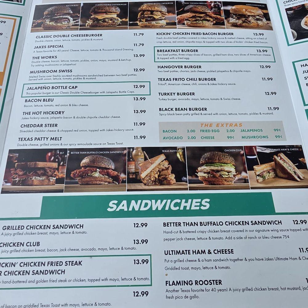 Jakes - Menu - American Near Me - Benbrook, Texas Jakes - Menu - American Near Me - Benbrook, Texas