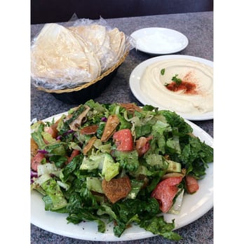 Kabob Hut - Fattoush, pita bread, garlic paste and hummus - Middle Eastern Near Me - Sterling Heights, Michigan Kabob Hut - Fattoush, pita bread, garlic paste and hummus - Middle Eastern Near Me - Sterling Heights, Michigan