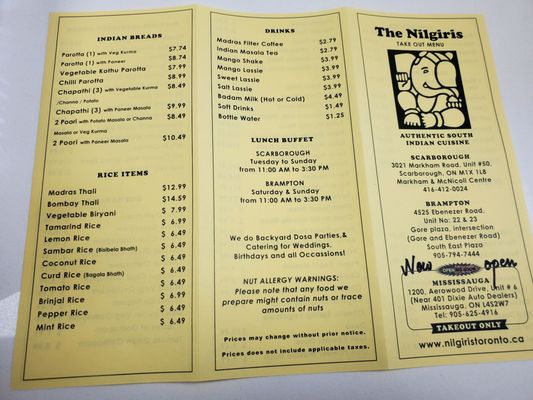 Menu photo 2 The Nilgiris Mississauga, ON
