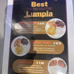 Updated menu Updated menu