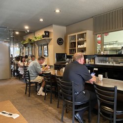 McDuff's - Counter space and the door leading to the gender-specific restrooms