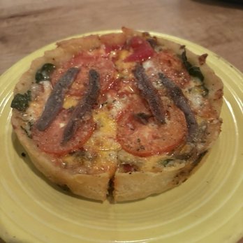 Lou Malnati's Pizzeria - Personal - Deep Dish The Lou , with Anchovies on the top - Pizza Near Me - Chicago, Illinois