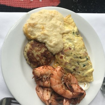 Sequoia - Crab and shrimp omelette (custom) crab cakes , shrimp from the raw bar, cheddar grits ..... - New American Near Me - Washington, DC, District of Columbia