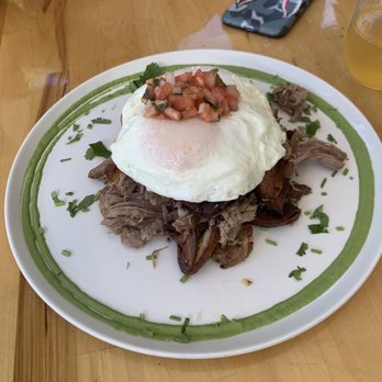 Over Easy - Kalua pig hash. Shes so pretty!! - Breakfast & Brunch Near Me - Kailua, Hawaii