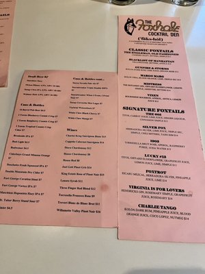 Menu photo 5 Foxhole Cocktail Den Vancouver, WA Menu photo 5 Foxhole Cocktail Den Vancouver, WA