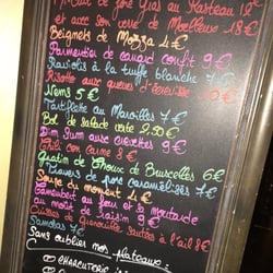 De la Terre au Vin - La carte