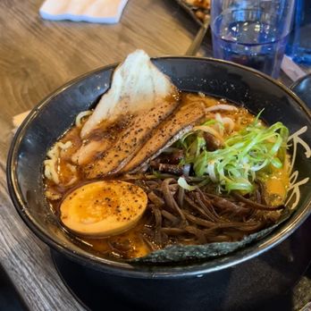 Kokoro Ramen - Black Garlic Pork Ramen medium spicy - Ramen Near Me - Milpitas, California Kokoro Ramen - Black Garlic Pork Ramen medium spicy - Ramen Near Me - Milpitas, California