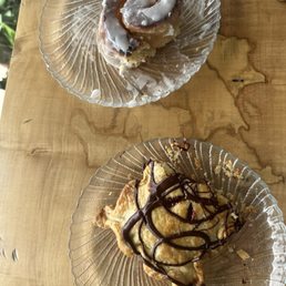 Cinnamon roll and pop tart (half eaten) Cinnamon roll and pop tart (half eaten)