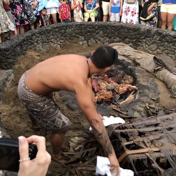 Old Lahaina Luau - Unearthing the pig - Performing Arts Near Me - Lahaina, Hawaii