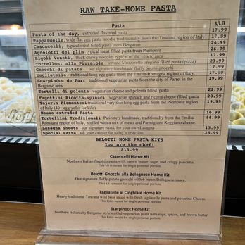 Belotti Bottega - Menu - Italian Near Me - Oakland, California
