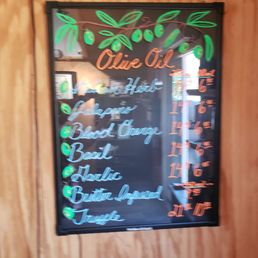 A few of the olive oils for sale. Yum. A few of the olive oils for sale. Yum.