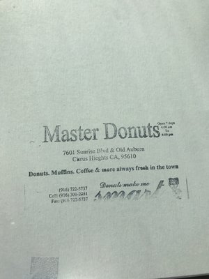 Menu photo 3 Master Donuts Citrus Heights, CA Menu photo 3 Master Donuts Citrus Heights, CA
