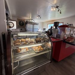 Roadhouse Coffee - Pastry case at Roadhouse Coffee in Bodega Bay