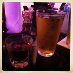 Quinlan's Bar and Grill - This is a "shot" and a beer here... Shot is a super heavy pour for the money!