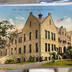 San Diego's Largest Vintage and Antique Mall - Vintage Postcard of long gone Santa Barbara High School