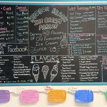 Hudson Beach Ice Cream Parlor - What is YOUR favorite? ELVIS' fav is below the board! - Ice Cream & Frozen Yogurt Near Me - Hudson, Florida Hudson Beach Ice Cream Parlor - What is YOUR favorite? ELVIS' fav is below the board! - Ice Cream & Frozen Yogurt Near Me - Hudson, Florida