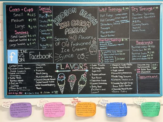Menu photo 1 Hudson Beach Ice Cream Parlor Hudson, FL Menu photo 1 Hudson Beach Ice Cream Parlor Hudson, FL