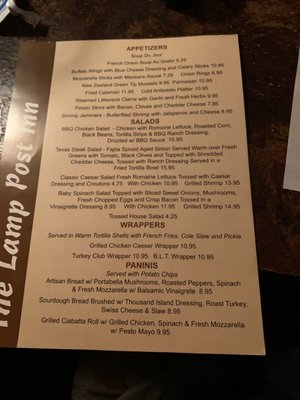 Menu photo 1 The Lamp Post Inn Sussex, NJ Menu photo 1 The Lamp Post Inn Sussex, NJ
