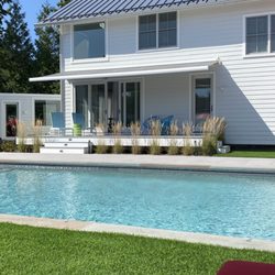 Hanging by the pool.