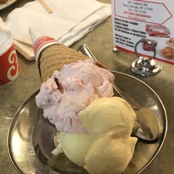 Friendly's - THIS IS A 2 SCOOP CONE (closer to 8 scoops) - American Near Me - Stony Brook, New York