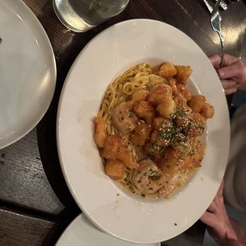 The Grateful Crow - Pasta! With appetizer shrimp on top. Wow! - Sushi Bars Near Me - Chelsea, Michigan The Grateful Crow - Pasta! With appetizer shrimp on top. Wow! - Sushi Bars Near Me - Chelsea, Michigan