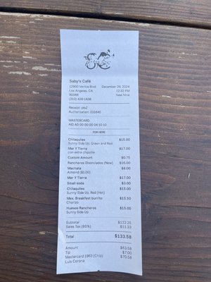 Menu photo 5 Saby's Coffee & Kitchen Los Angeles, CA