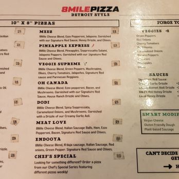 8Mile Detroit Style Pizza - Pricing as of Sep 2023 - Pizza Near Me - Toronto, Ontario